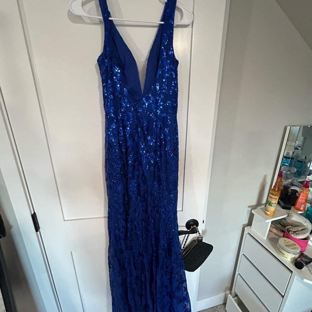 Stunning Blue Sequin Gown